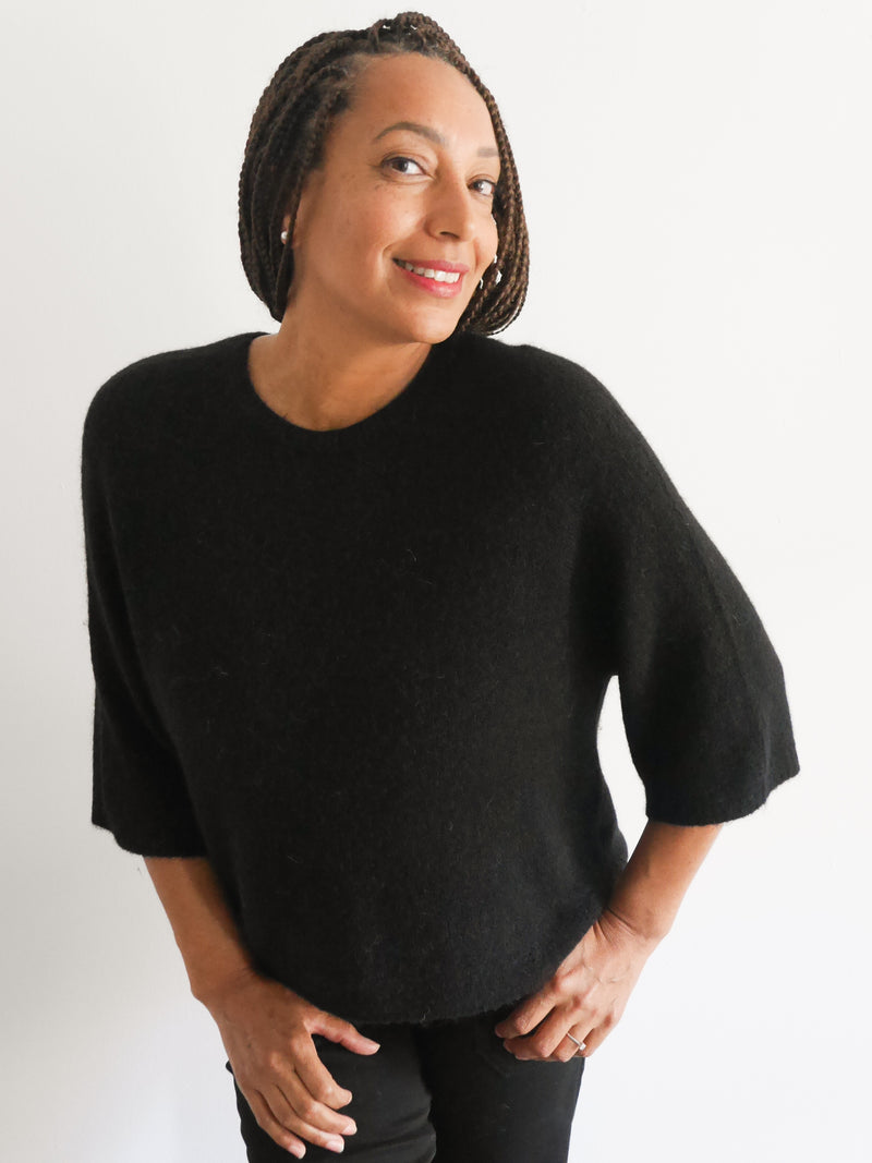 Hattie Alpaca Knit Black