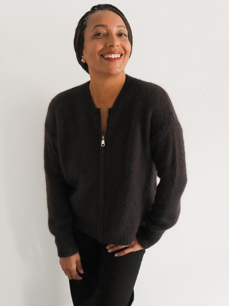Elsa Mohair Cardigan Chocolate