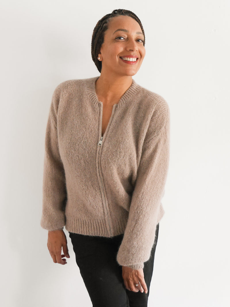 Elsa Mohair Cardigan Mocha