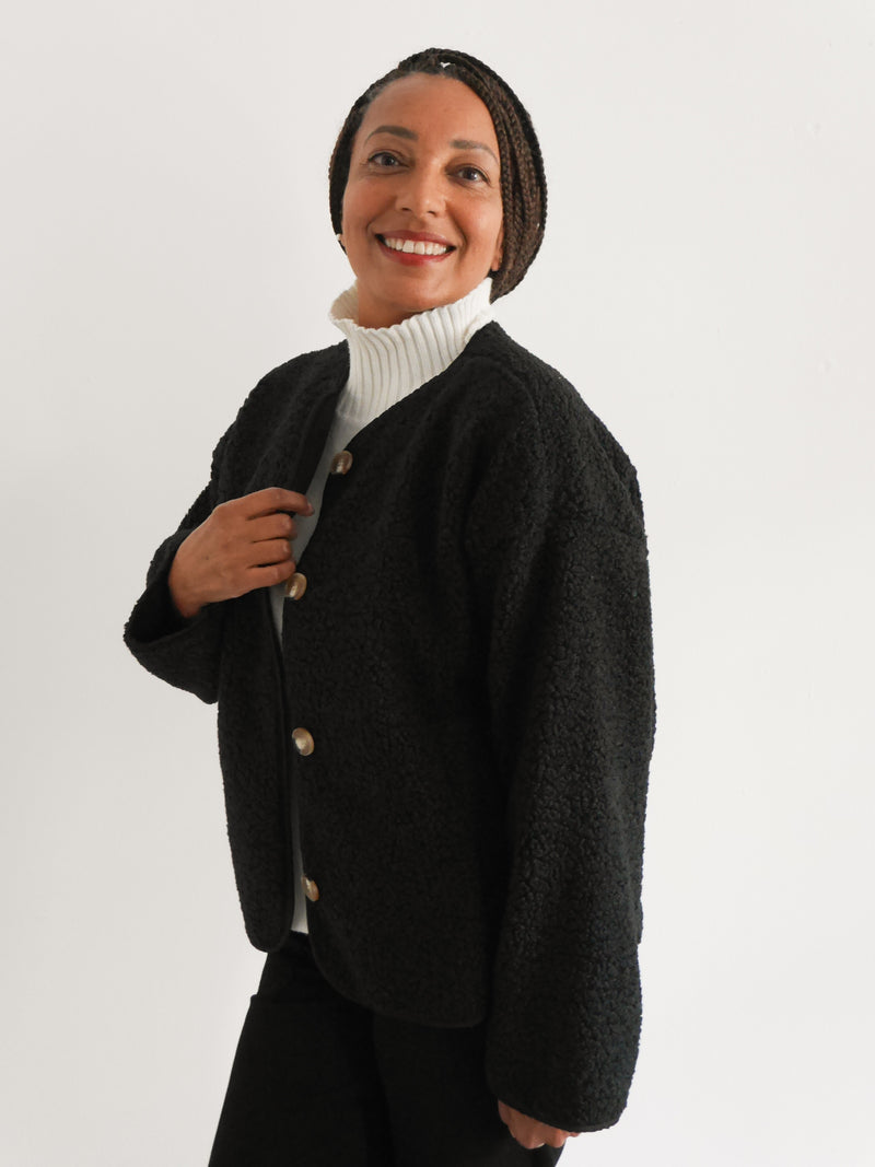 Carmen Borg Collarless Jacket Black
