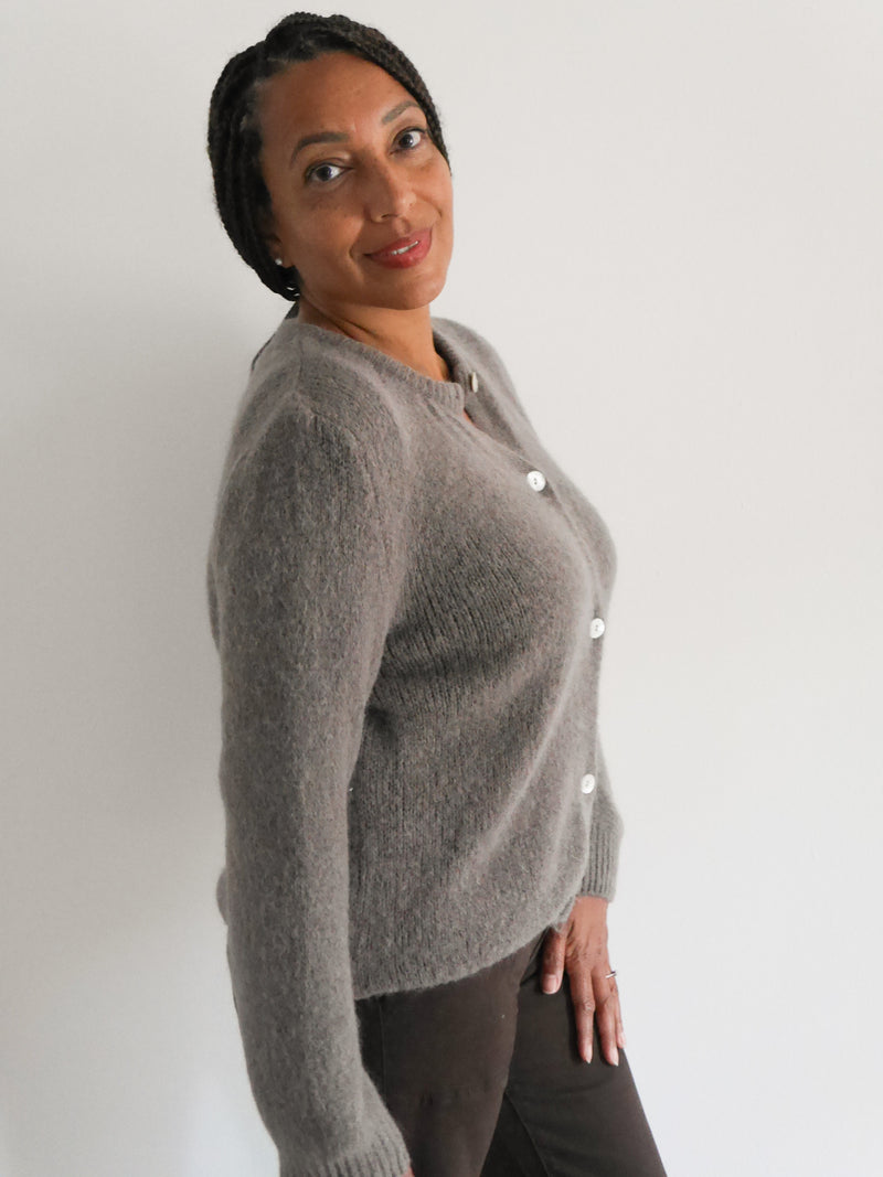 Clara Alpaca Cardigan Mocha