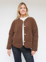 Carmen Borg Collarless Jacket Chocolate