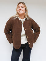 Carmen Borg Collarless Jacket Chocolate