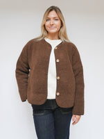 Carmen Borg Collarless Jacket Chocolate