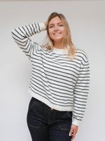 Nikki Knit Ivory & Grey