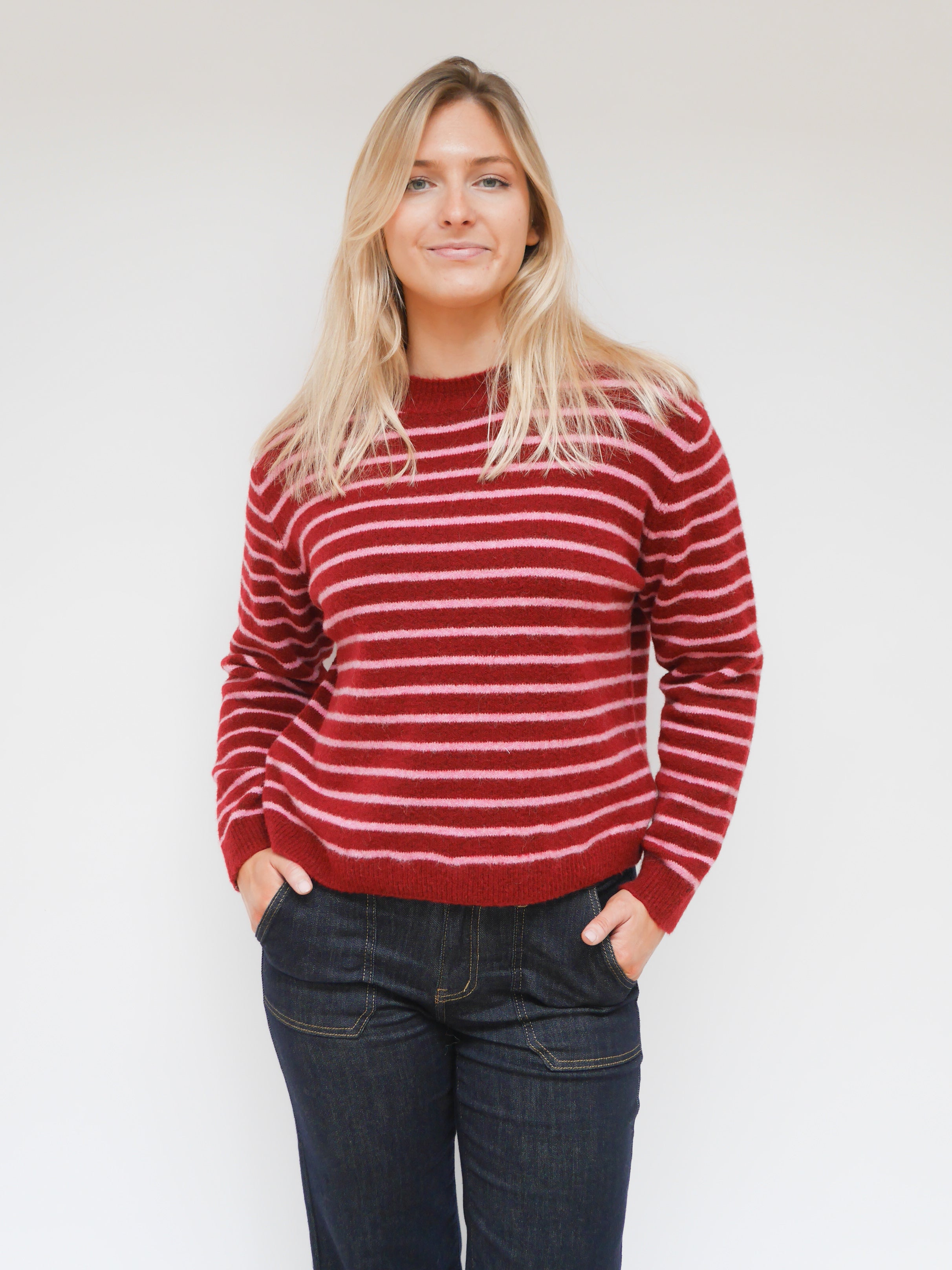 Nikki Knit Bordo & Pink