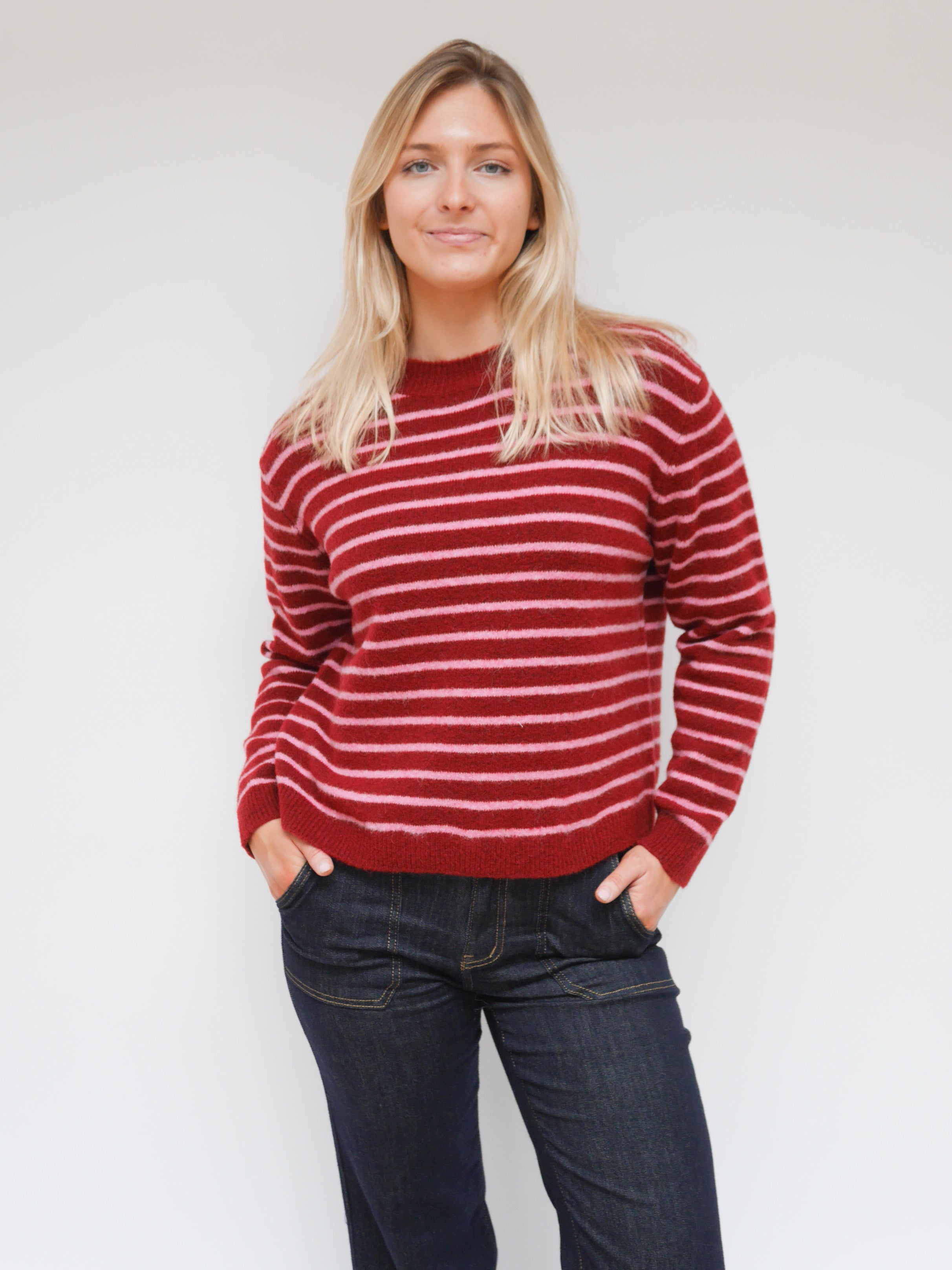 Nikki Knit Bordo & Pink