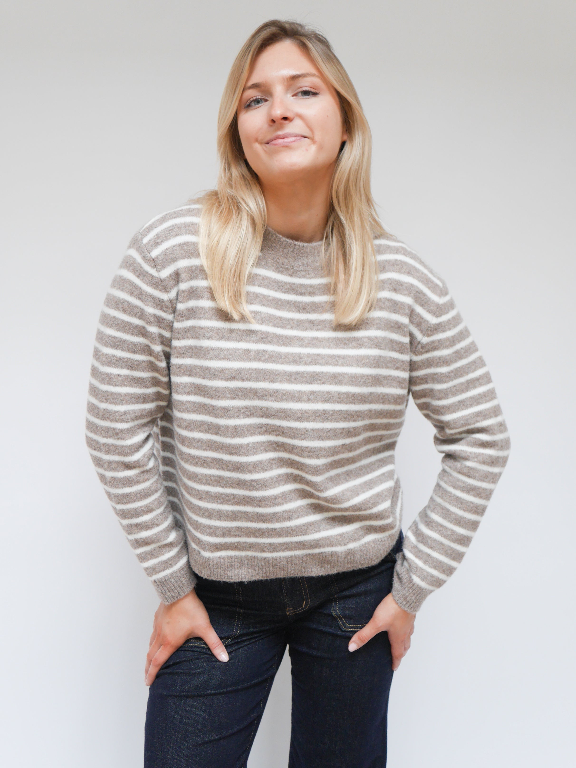 Nikki Knit Mocha & Cream