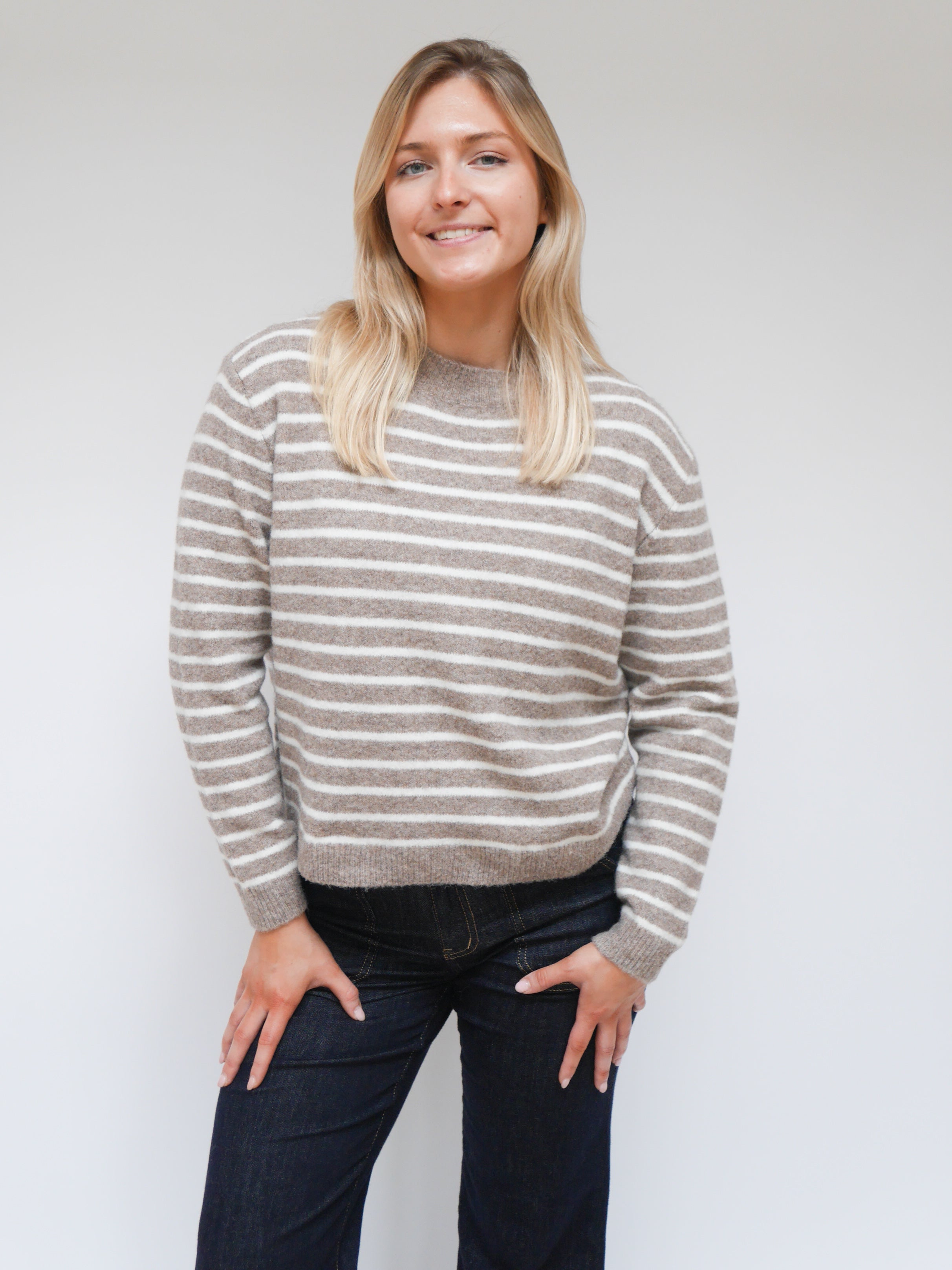 Nikki Knit Mocha & Cream