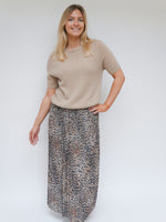 Gabrielle Skirt Navy & Camel