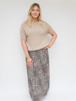 Gabrielle Skirt Navy & Camel