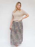 Gabrielle Skirt Navy & Camel