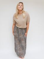 Gabrielle Skirt Navy & Camel