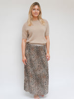 Gabrielle Skirt Forest Green & Camel