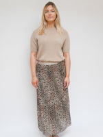 Gabrielle Skirt Forest Green & Camel