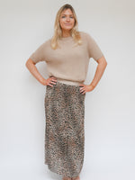 Gabrielle Skirt Forest Green & Camel