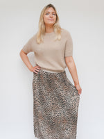 Gabrielle Skirt Forest Green & Camel