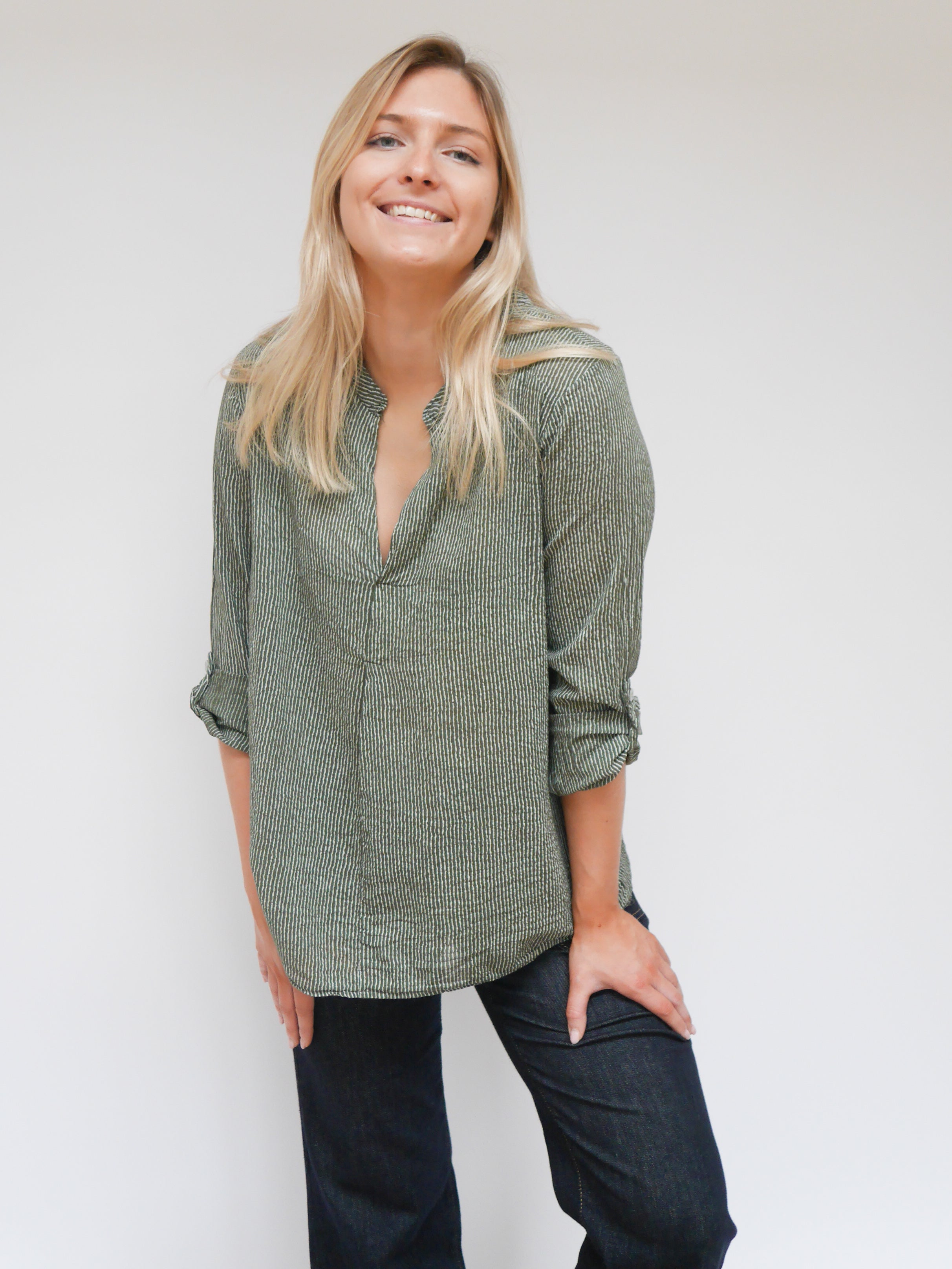 Annabel Blouse Forest Green