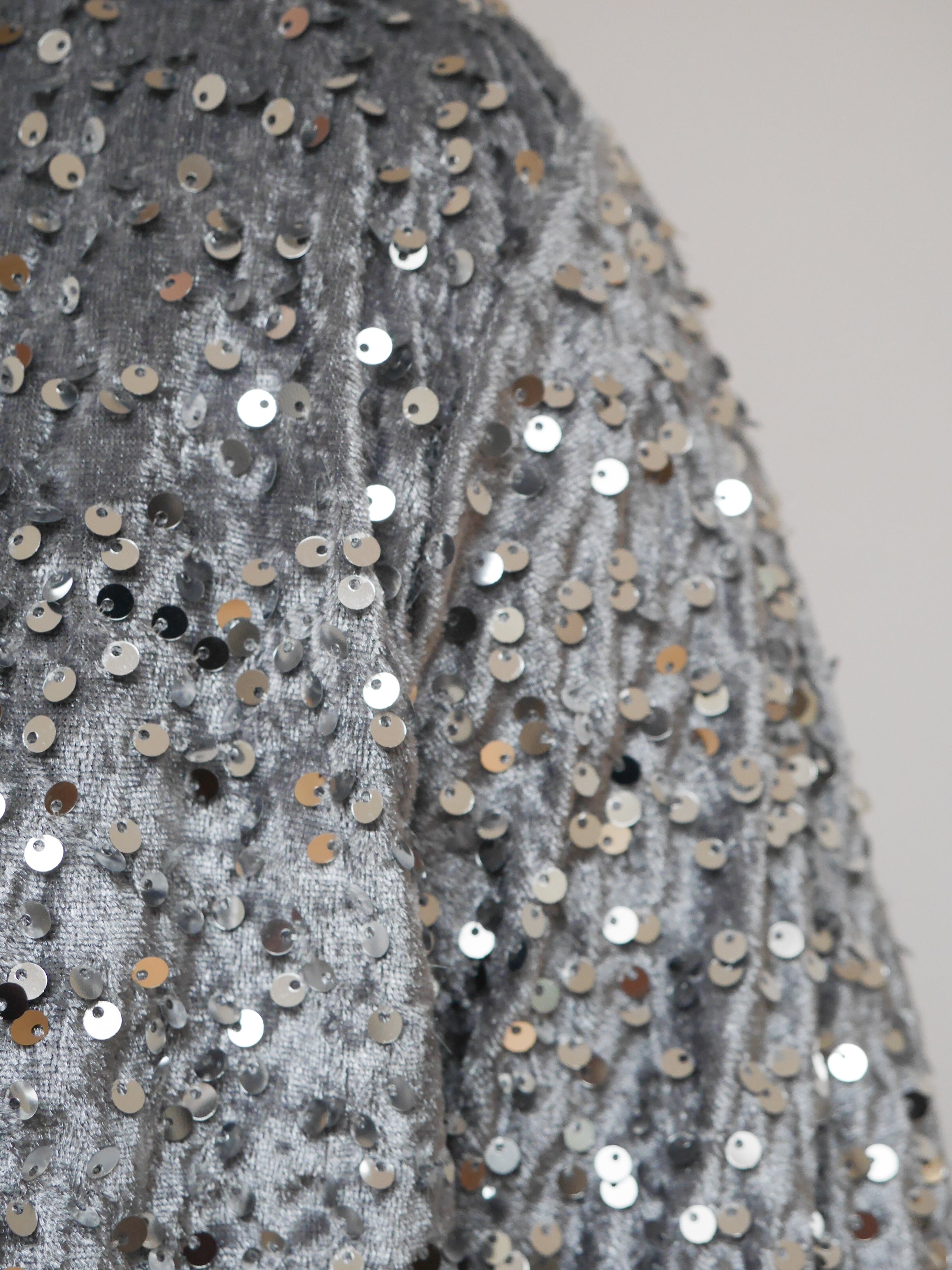 Stella Sequin Bomber Jacket Grey