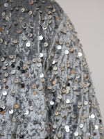 Stella Sequin Bomber Jacket Grey