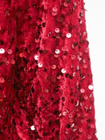 Stella Sequin Bomber Jacket Plum