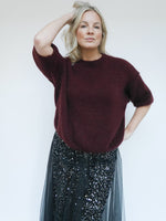 Abi Knit Mohair Bordo