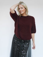 Abi Knit Mohair Bordo