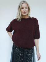 Abi Knit Mohair Bordo