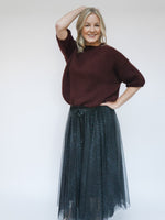 Leopard Print Tulle Skirt Grey