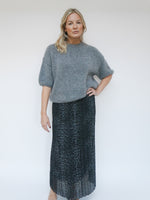 Farrah Skirt Grey Leopard