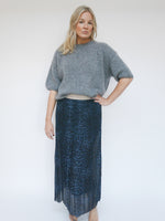 Farrah Skirt Blue Leopard