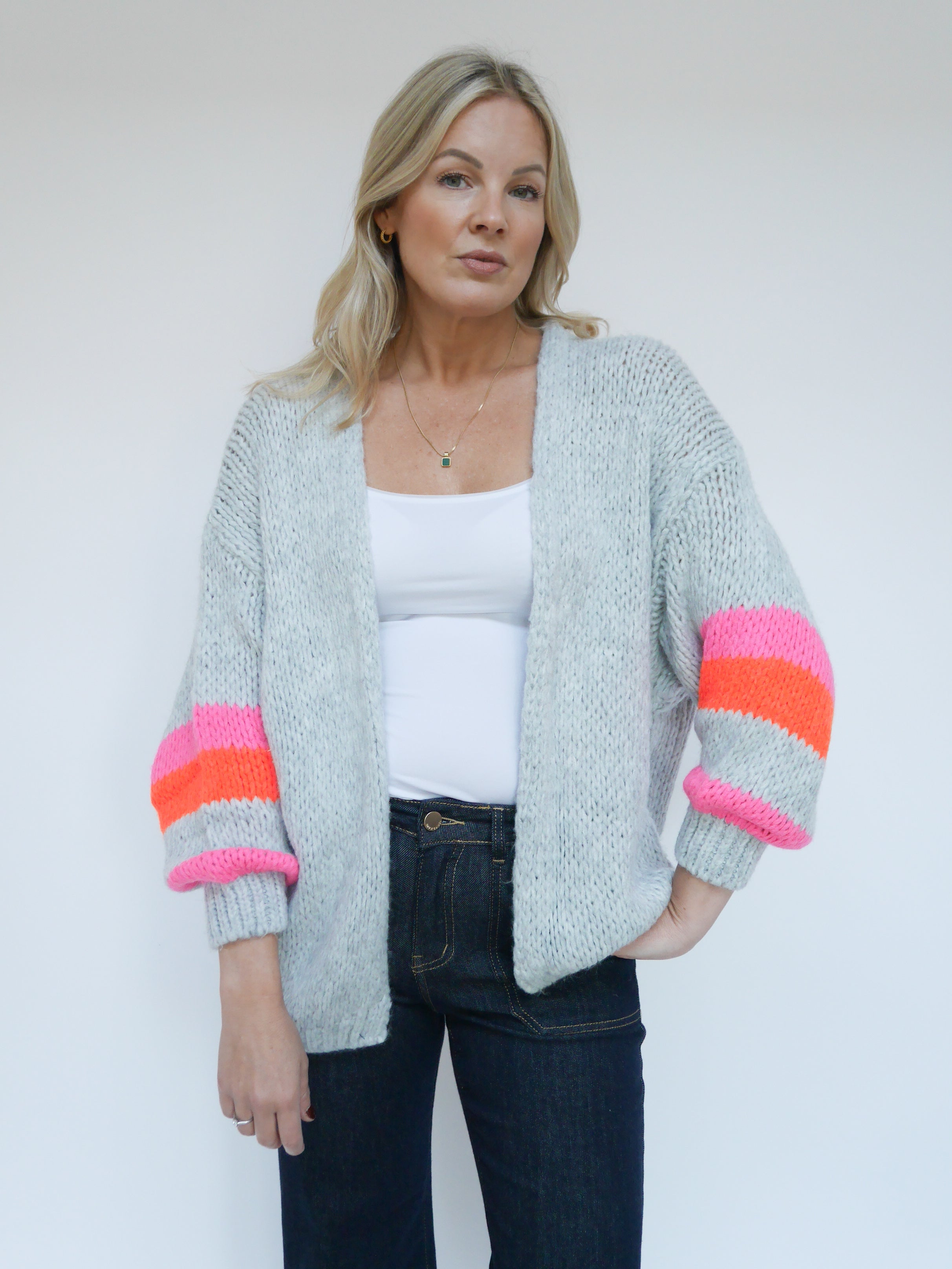 Vienna Cardigan Light Grey