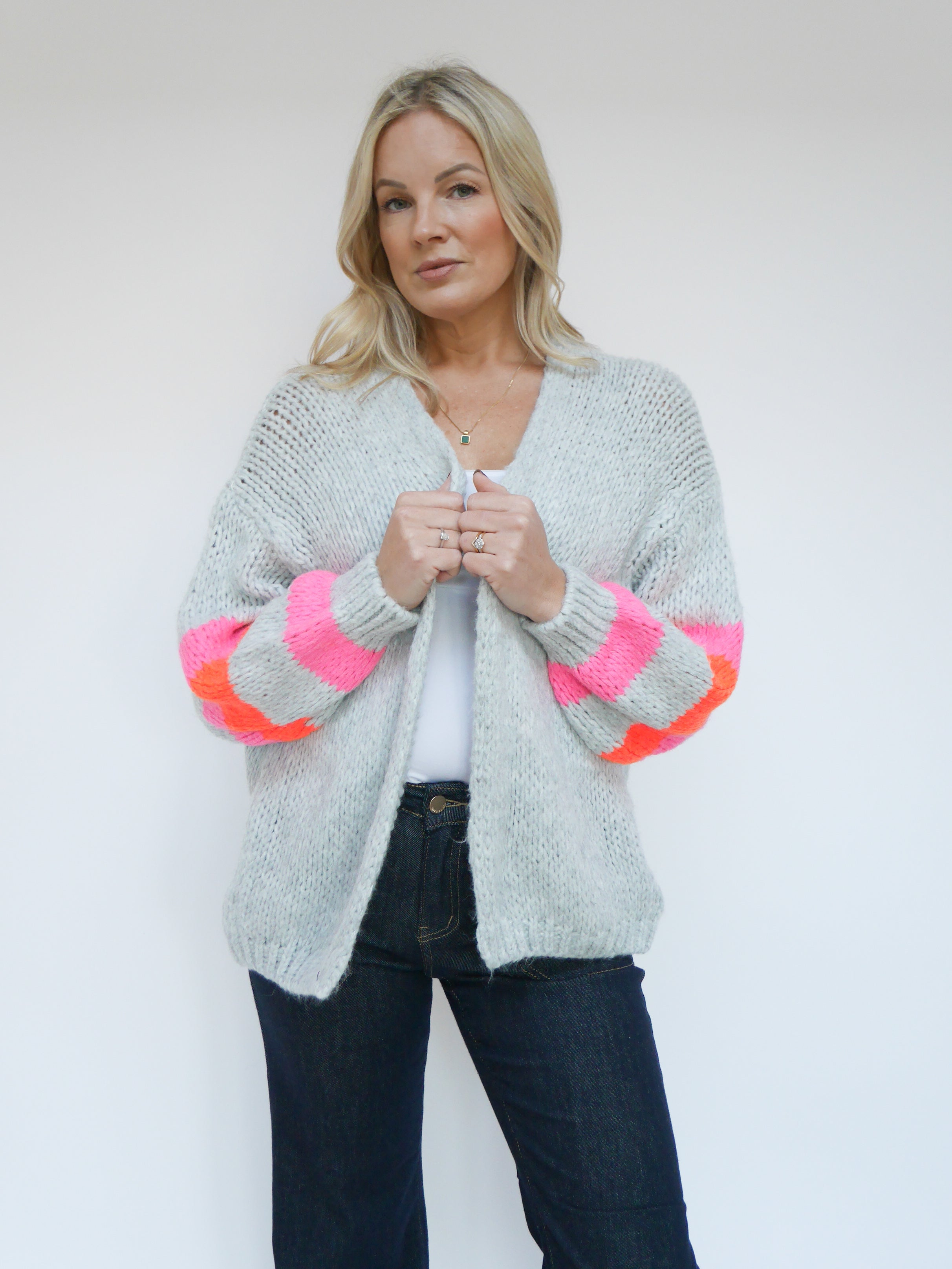 Vienna Cardigan Light Grey