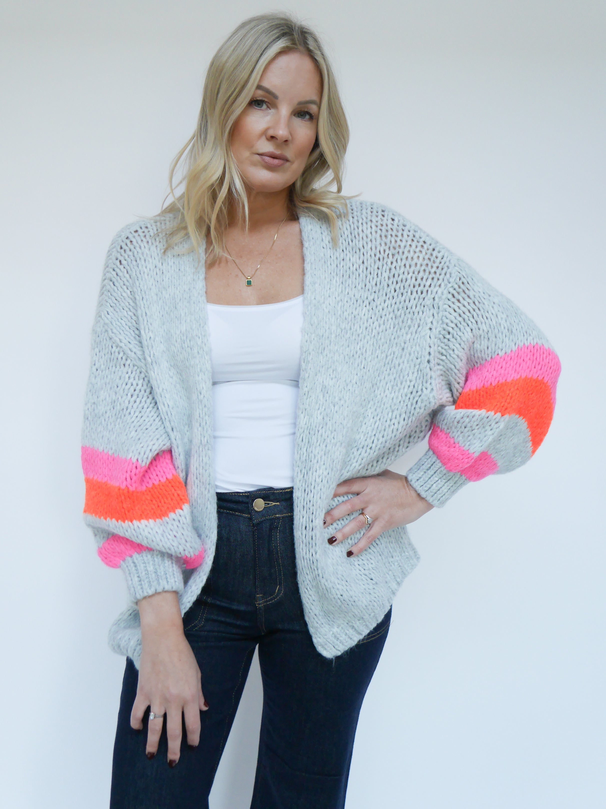 Vienna Cardigan Light Grey