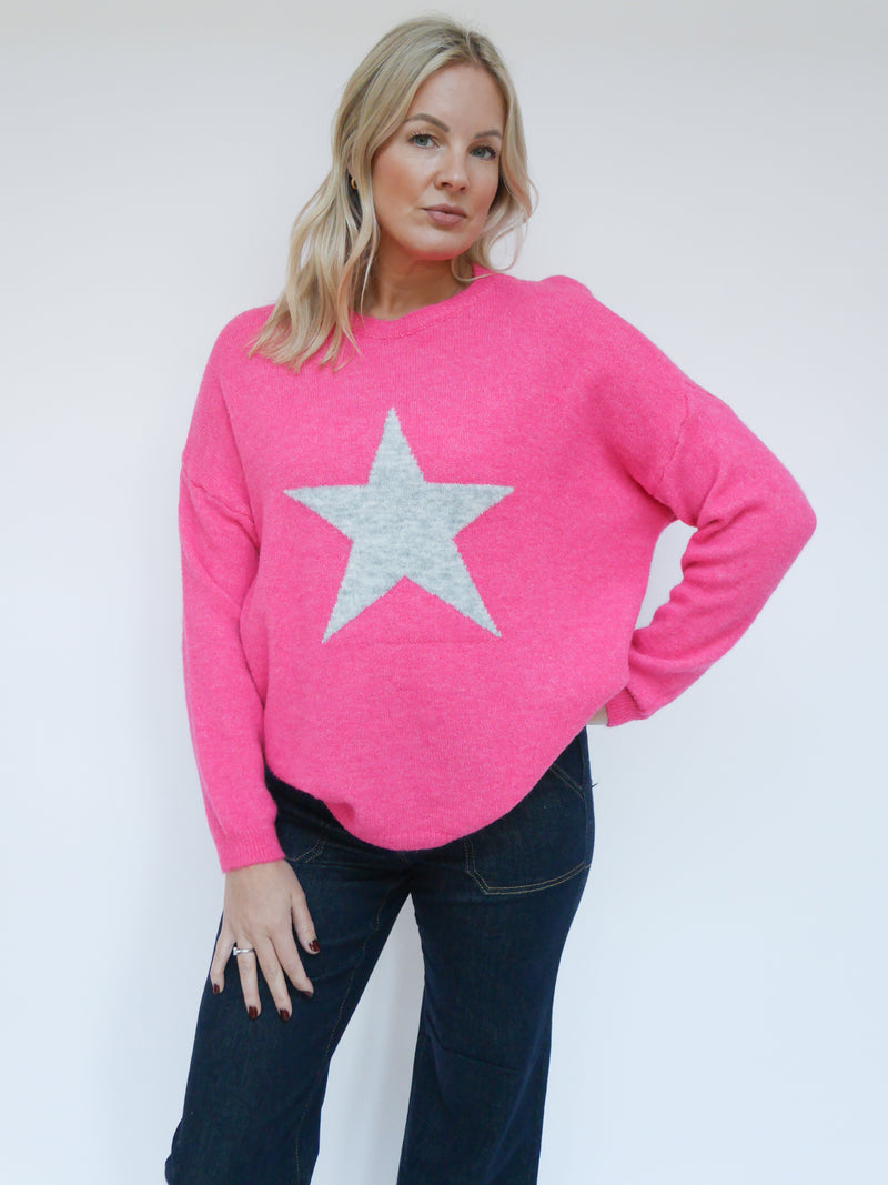 Star Knit Fuchsia