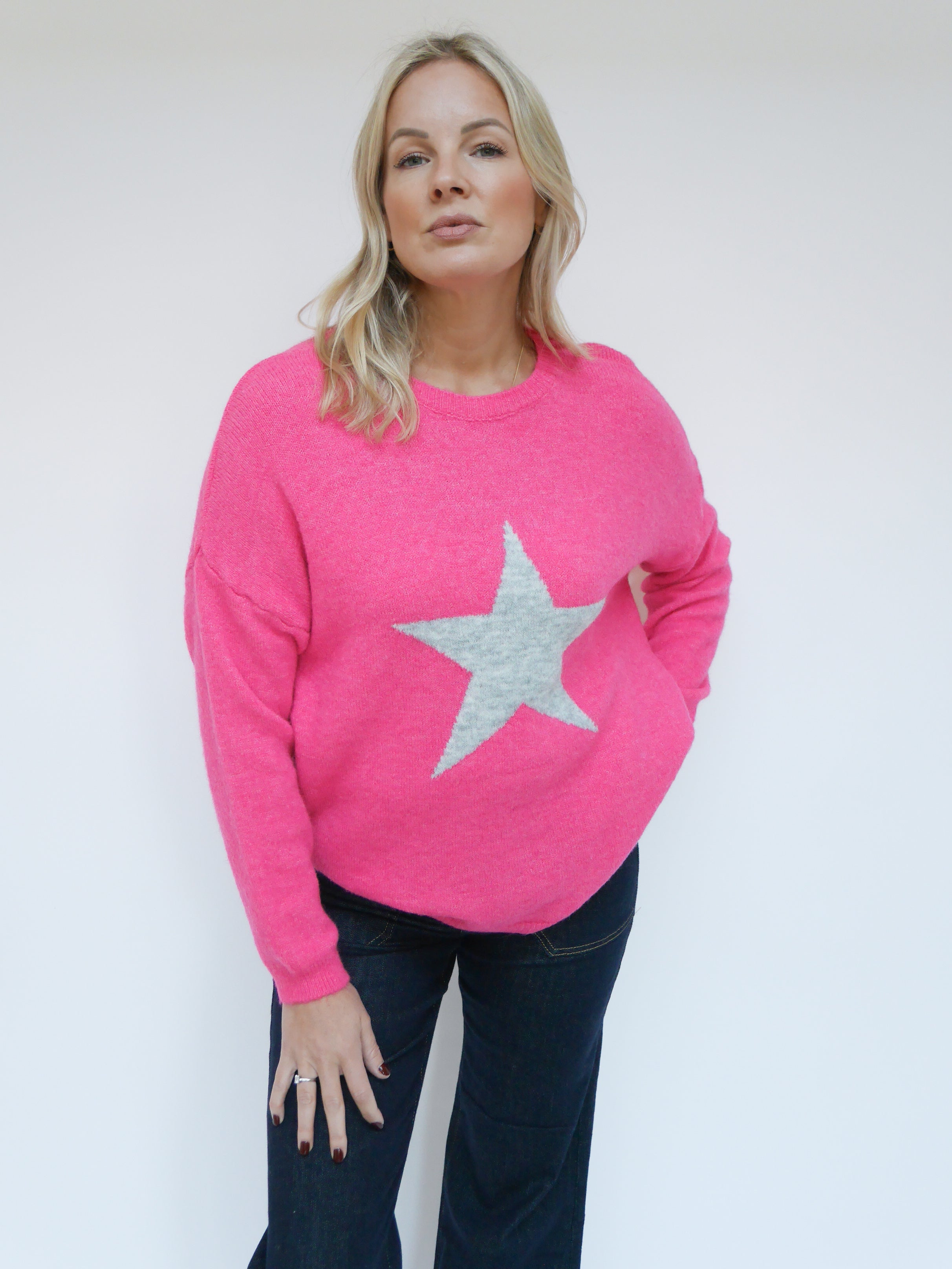 Star Knit Fuchsia