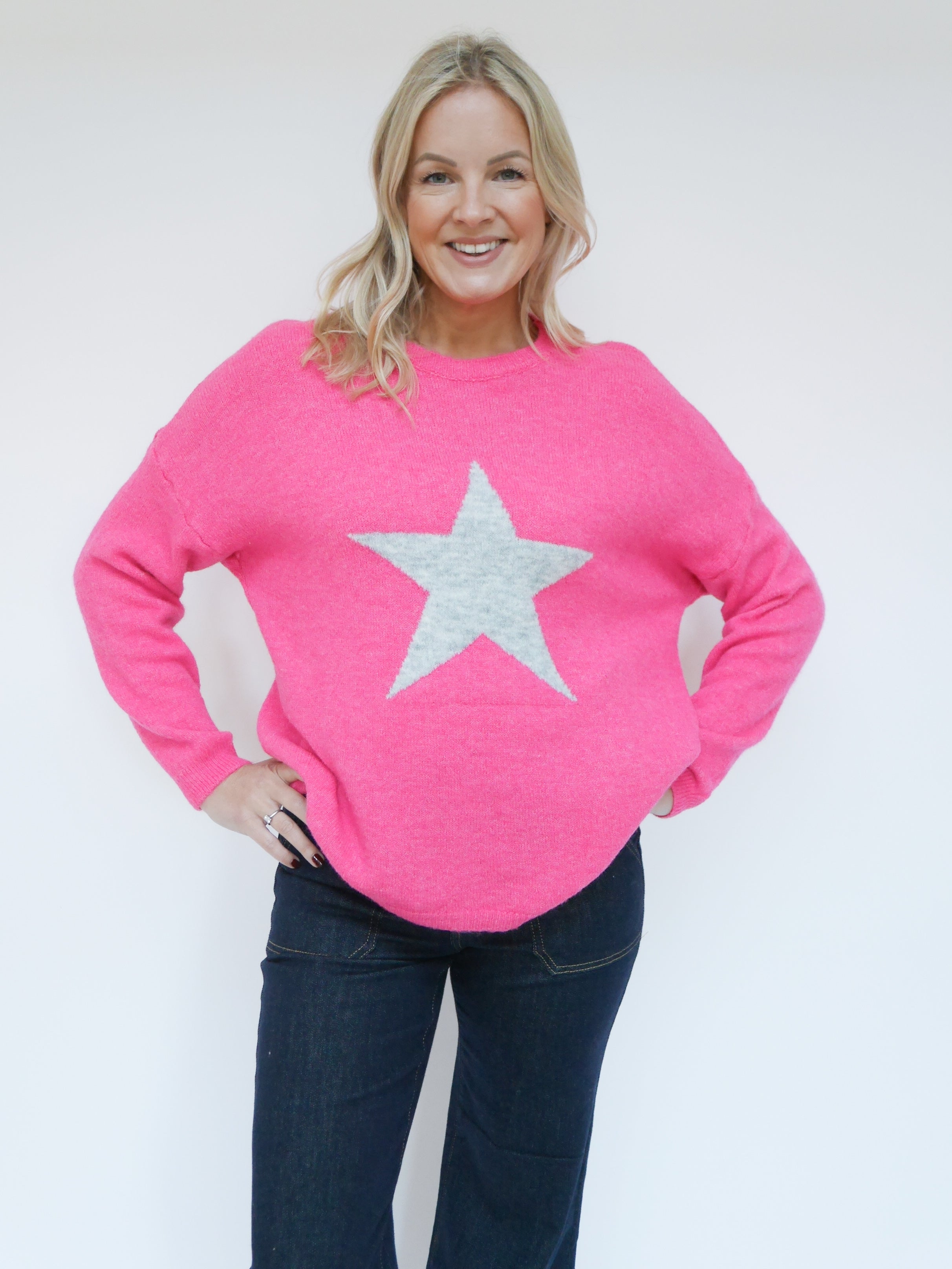 Star Knit Fuchsia
