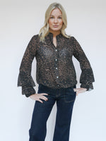 Anika Blouse Camel Leopard