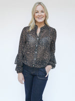 Anika Blouse Camel Leopard