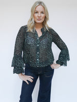 Anika Blouse Khaki Leopard