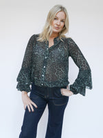 Anika Blouse Khaki Leopard