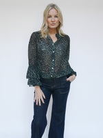 Anika Blouse Khaki Leopard