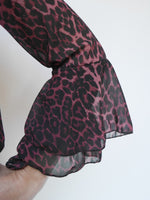 Anika Blouse Bordo Leopard