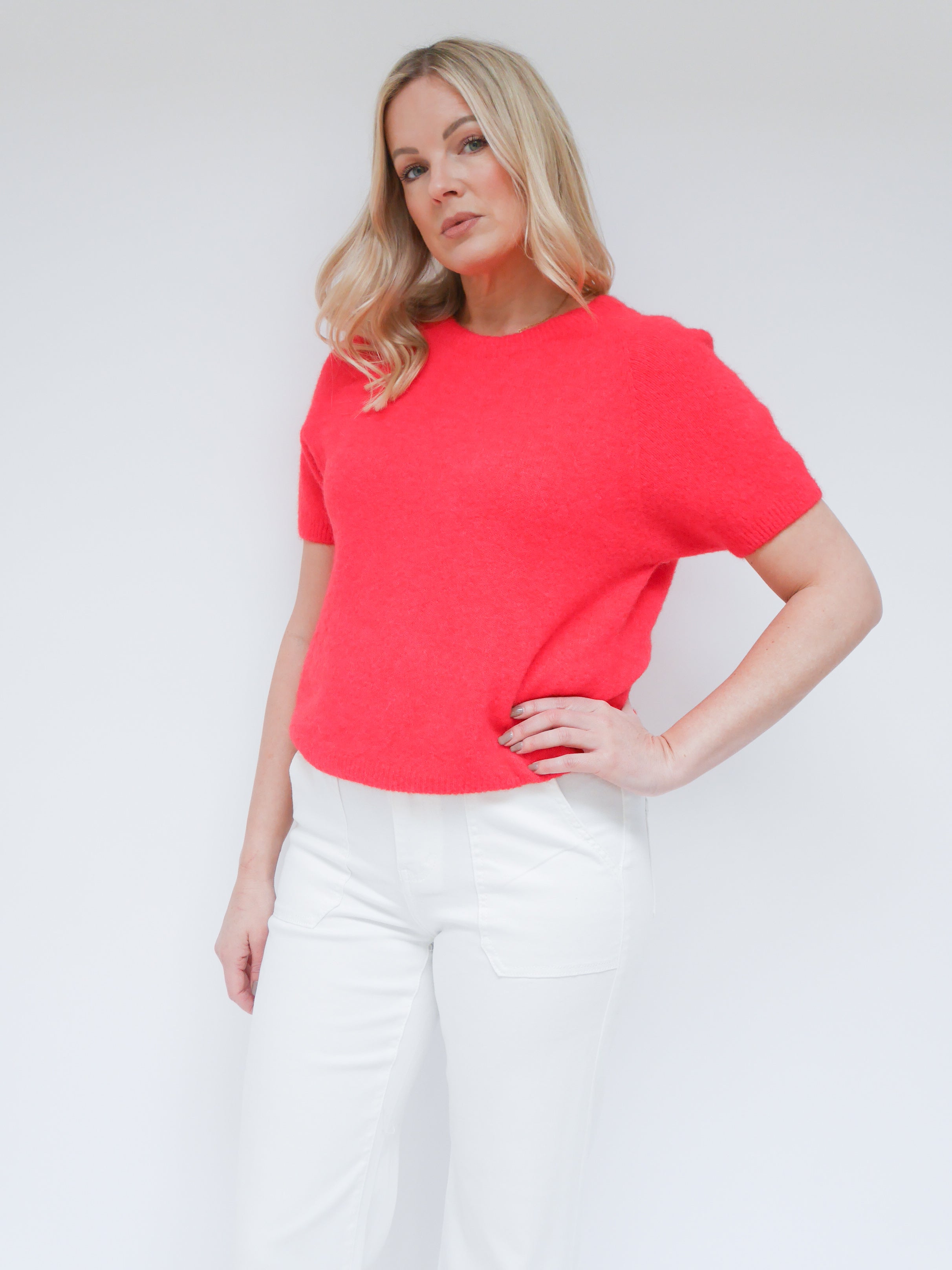 Nina Alpaca Knit Poppy Red