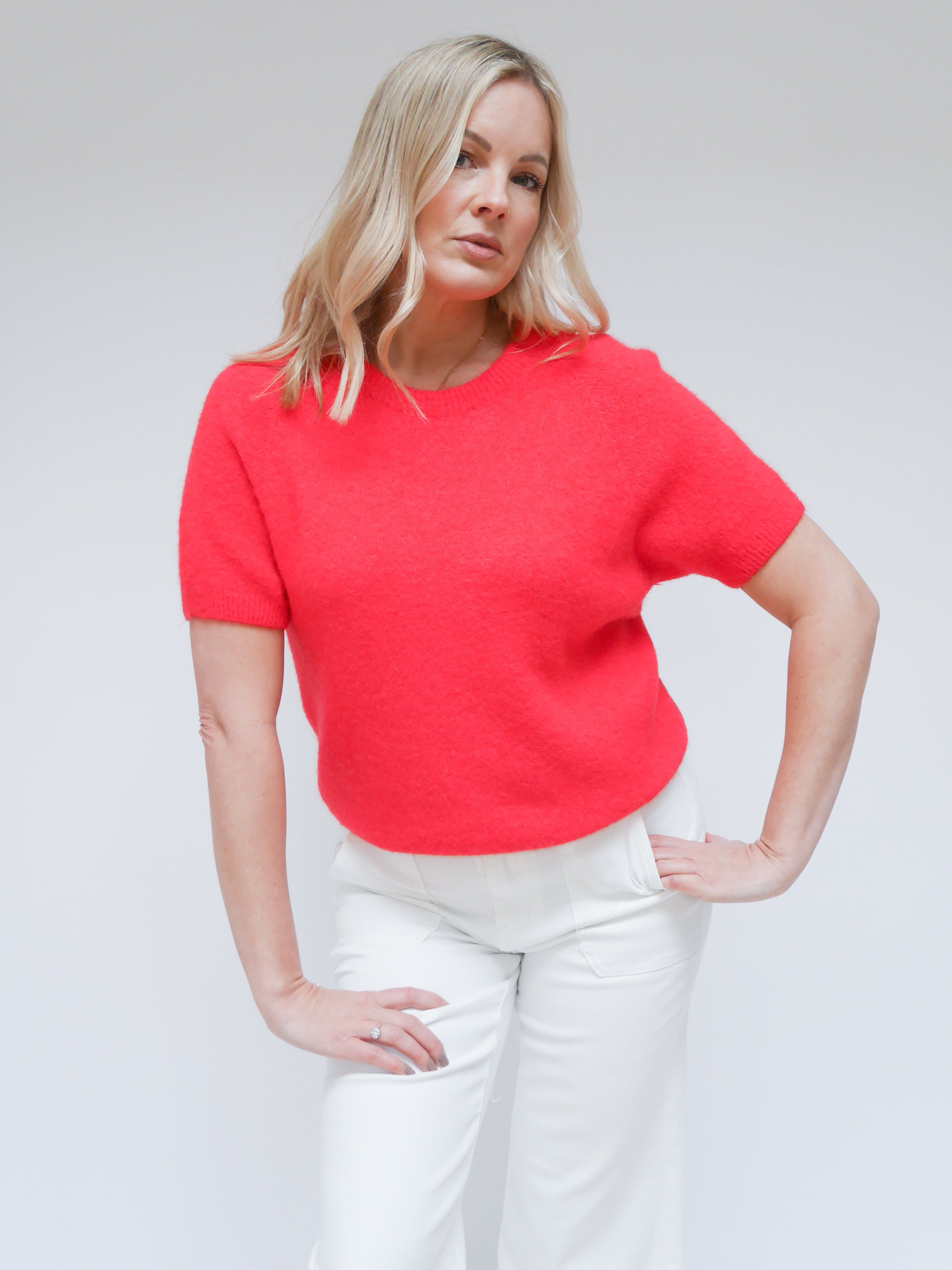 Nina Alpaca Knit Poppy Red