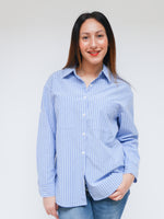 Harper Stripe Shirt Blue & White