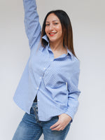 Harper Stripe Shirt Blue & White