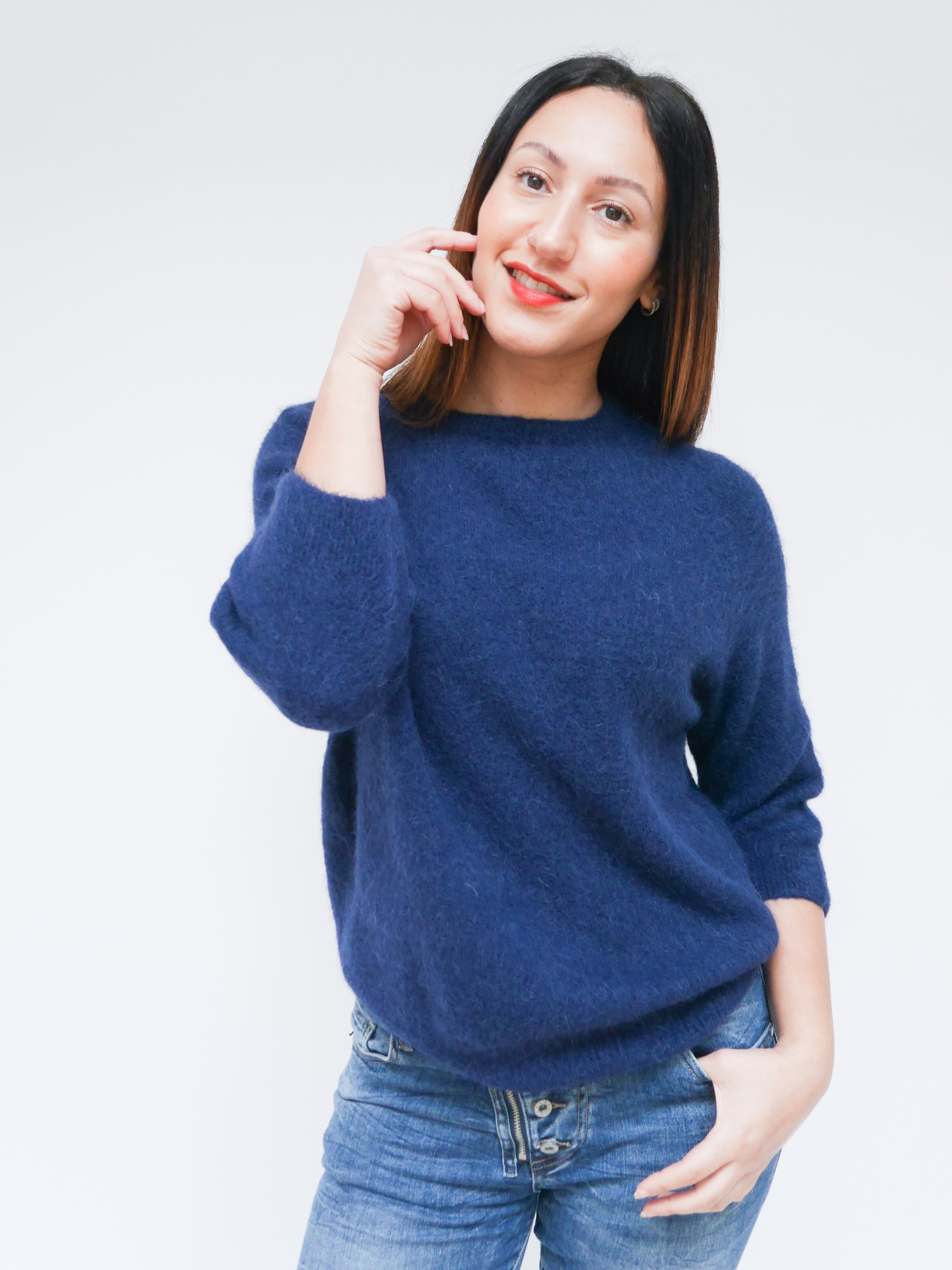 Maddie Alpaca Knit Navy
