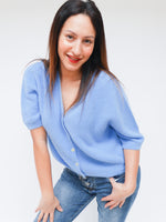 Elsie Alpaca Cardigan French Blue