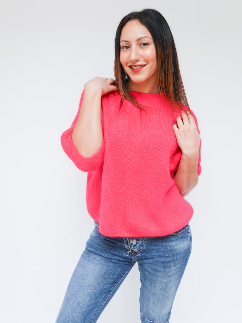 Abi Knit Mohair Poppy Red